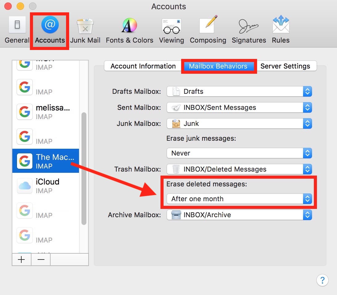 outlook for mac emails being deleted automatically